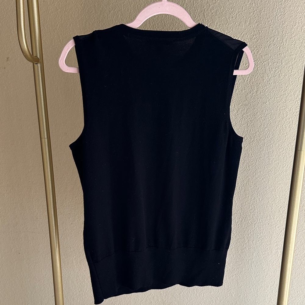 Cable & Gauge Black Top with Embellished Neckline - Picture 2 of 4